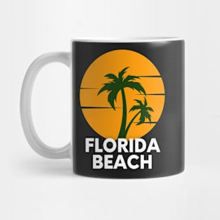 Vintage Florida Beach sunset Palm Trees Mug